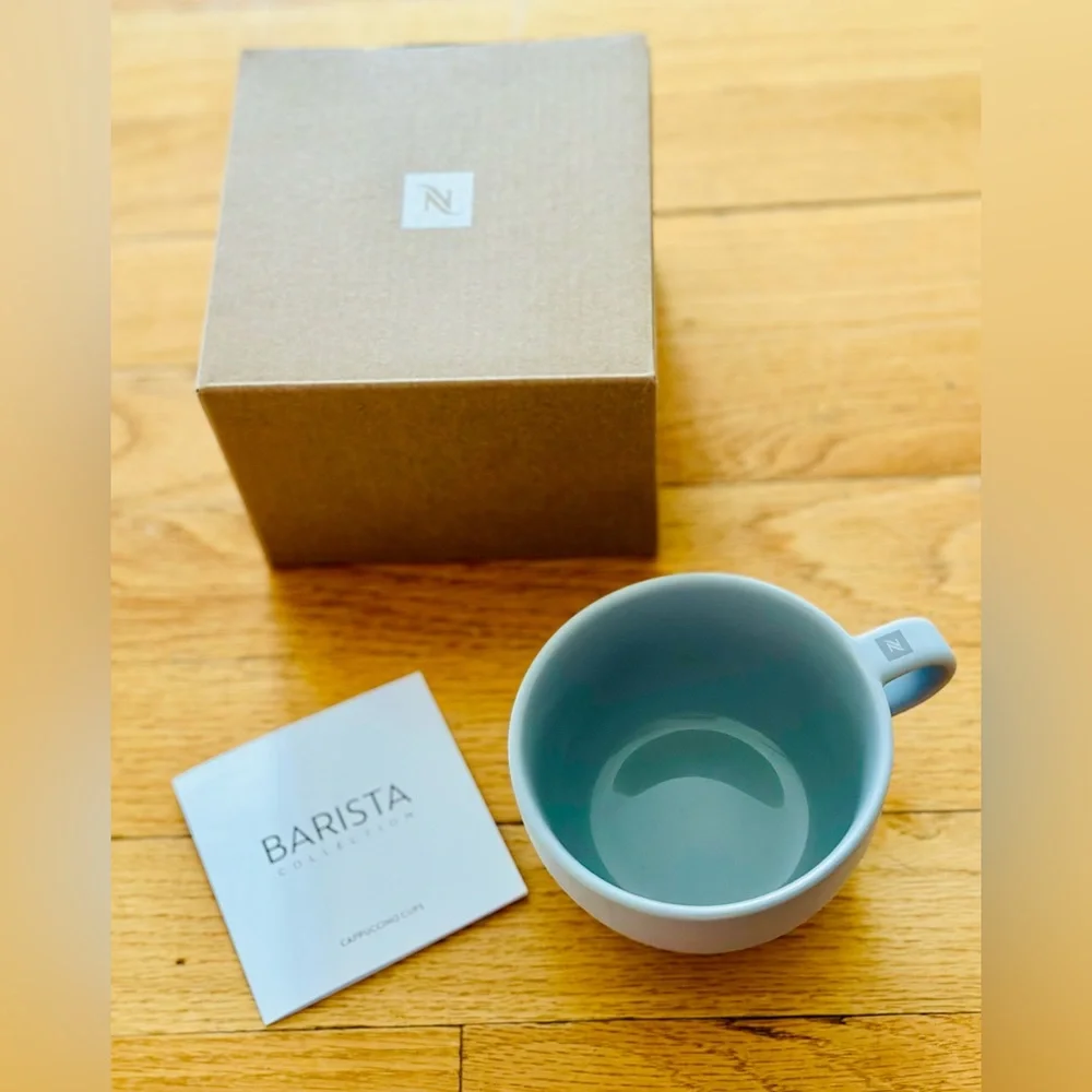 Nespresso Barista Cappuccino Cup Medium & Upcycled Barista Apron NWT